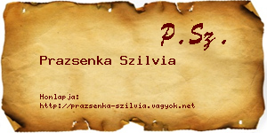 Prazsenka Szilvia névjegykártya